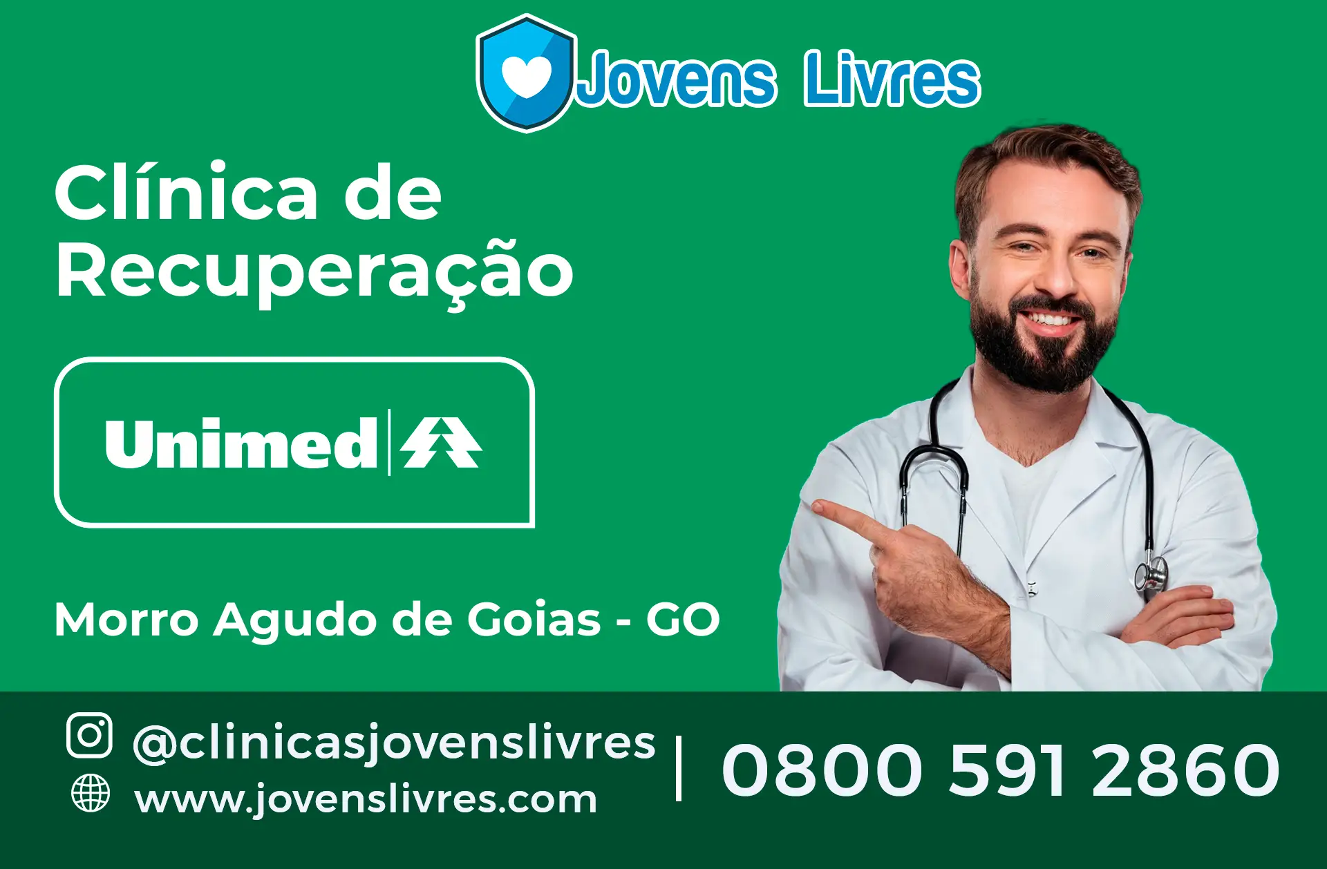 Clínica de Recuperação Unimed em Morro Agudo de Goiás - GO
