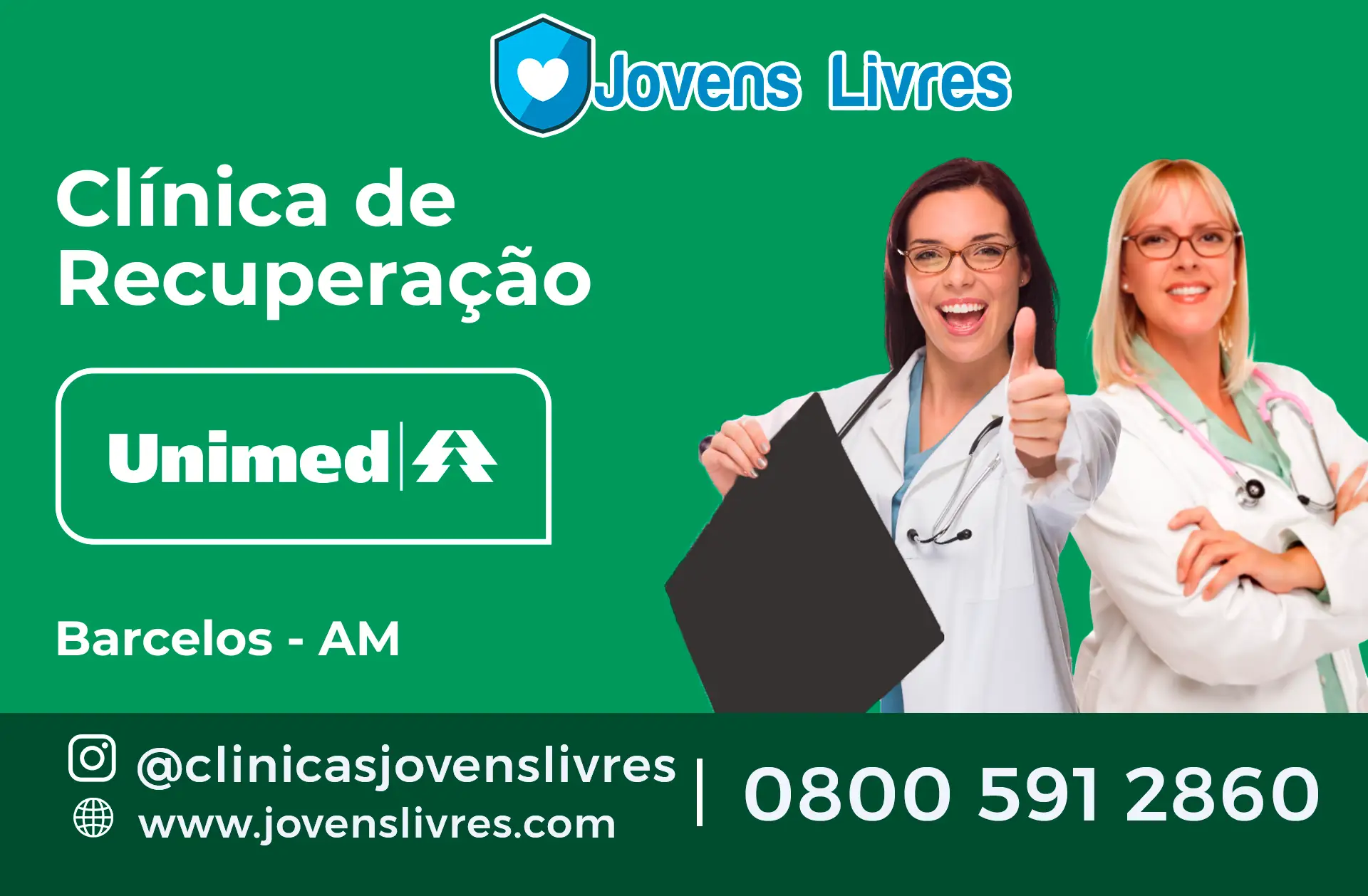 clínica de recuperação credenciada à Unimed em Barcelos - AM
