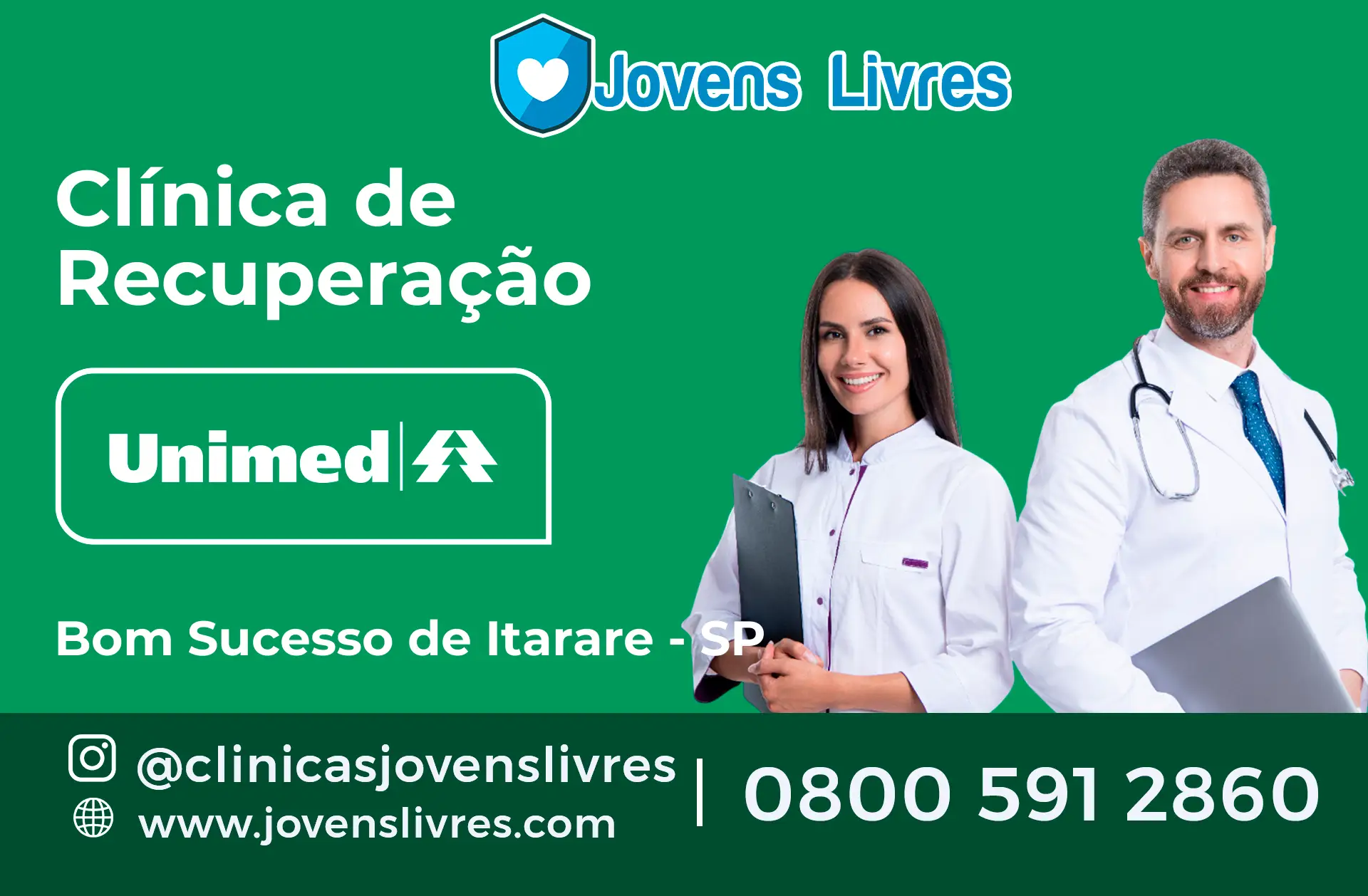Clínica de Recuperação Unimed em Bom Sucesso de Itararé - SP
