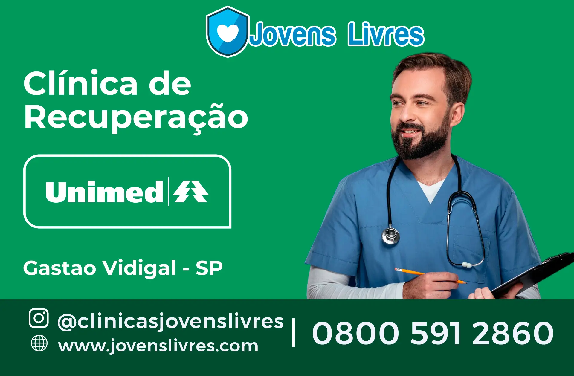 Clínica de Recuperação Unimed em Gastão Vidigal - SP