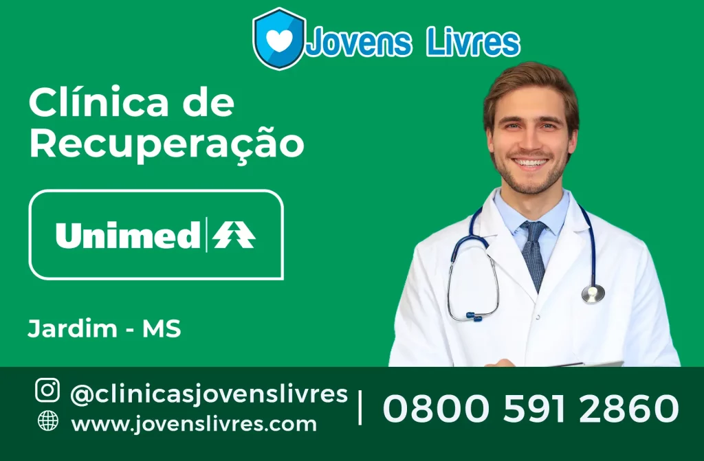clínica de recuperação credenciada à Unimed em Jardim - MS