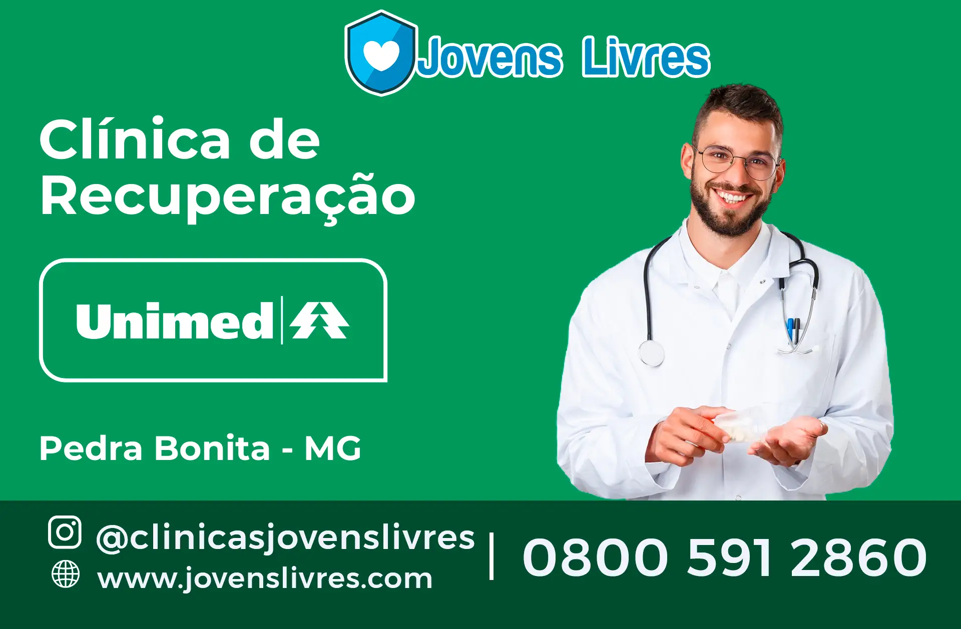 Clínica de Recuperação Unimed em Pedra Bonita - MG
