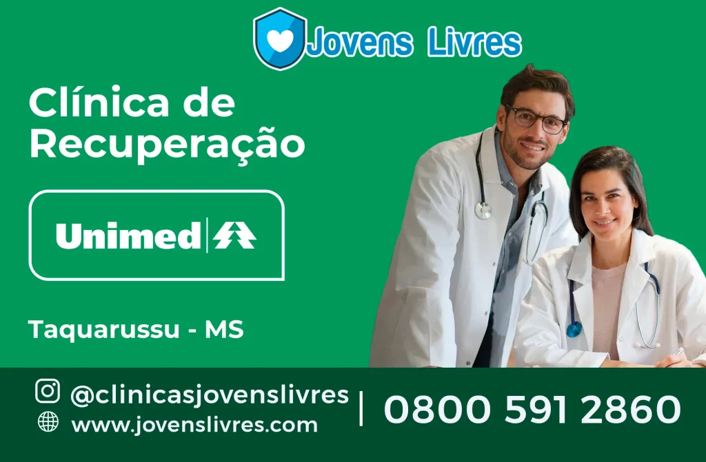 clínica de recuperação credenciada à Unimed em Taquarussu - MS
