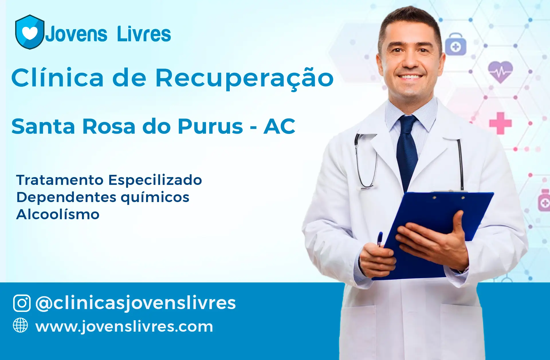 Clínica de Recuperação em Santa Rosa do Purus - AC 🚑 | Tratamento 24h | Jovens Livres